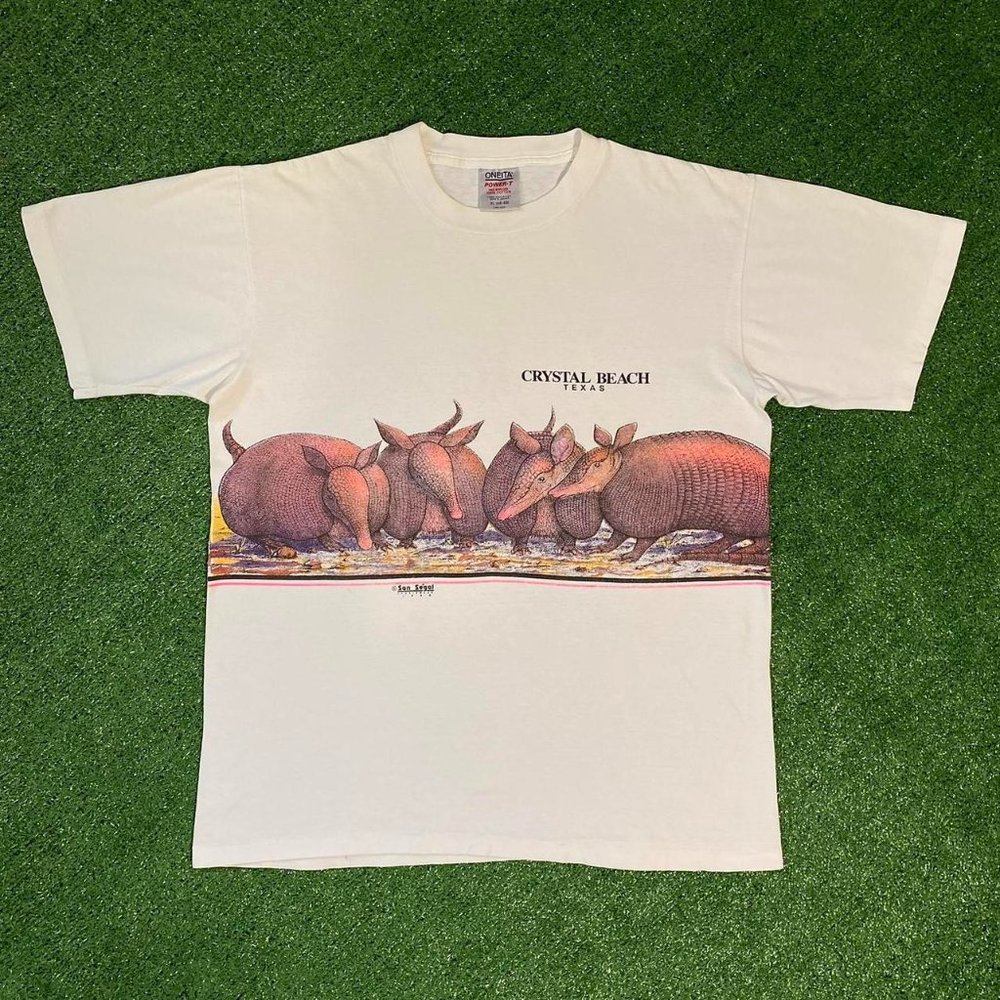 Vintage Crystal Beach Texas White T Shirt